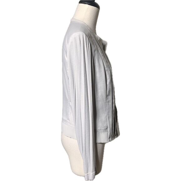 Cache NWT Silver Grey Long Sleeve Silky Jacket Shrug Size 8 - Picture 2 of 6